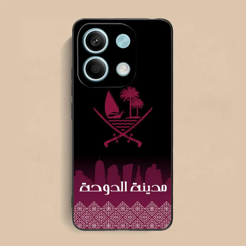 حافظة هاتف محمول بعلم قطر لهاتف Xiaomi Redmi Note 14 13 12 11 S Pro Plus 4G 5G غطاء طباعة ملون للهواتف الذكية الجميلة #6