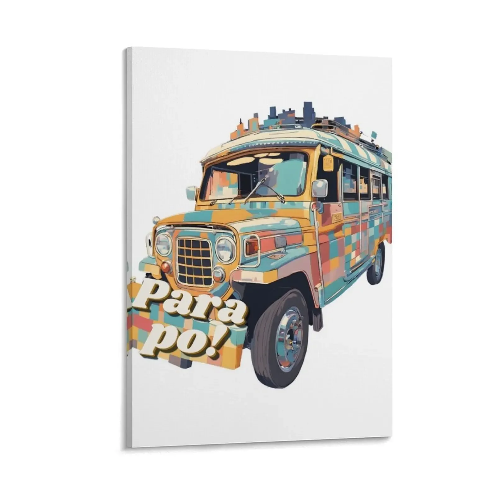

para po Philippine jeepney Canvas Painting wall decoration paintings Paintings on the wall living room decoration