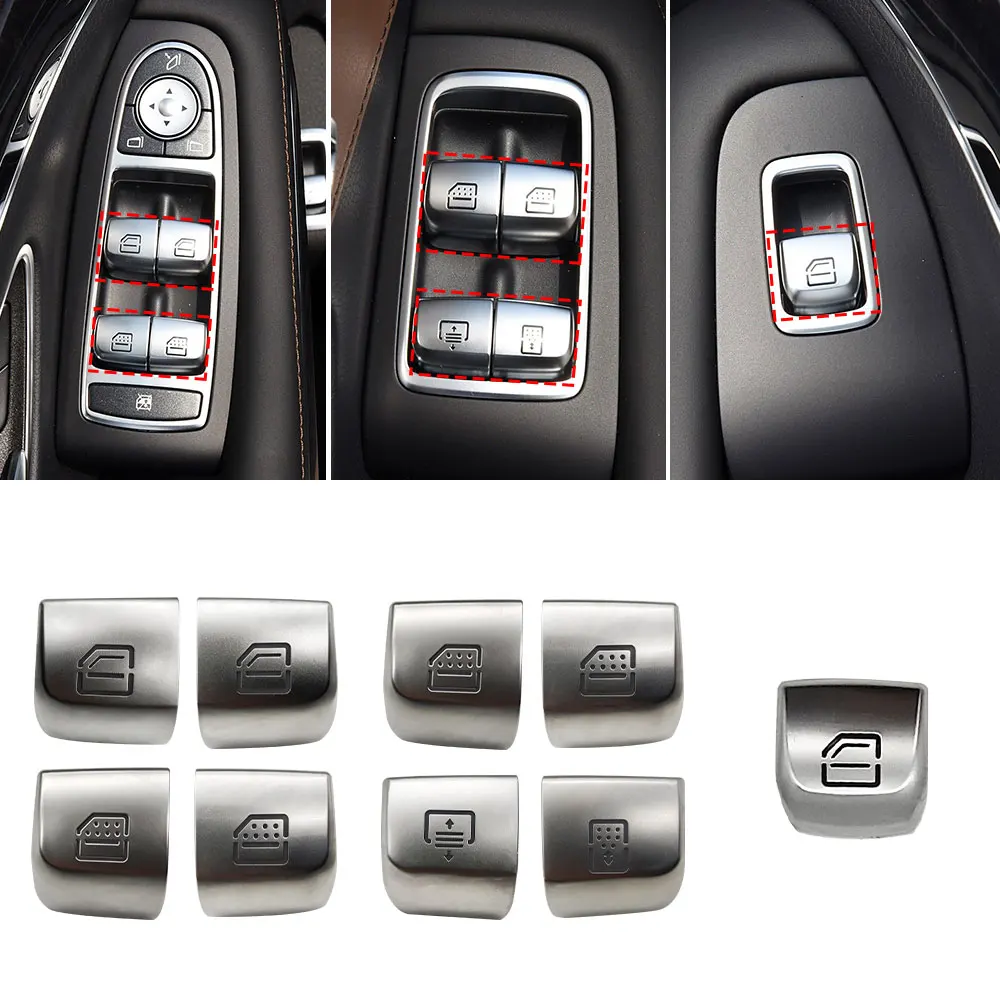 For Benz E S Class Car Power Window Switch Button Cover Cap Accessory For Mercedes W212 W222 E300 S300 S320 S350 S400 S500 S600