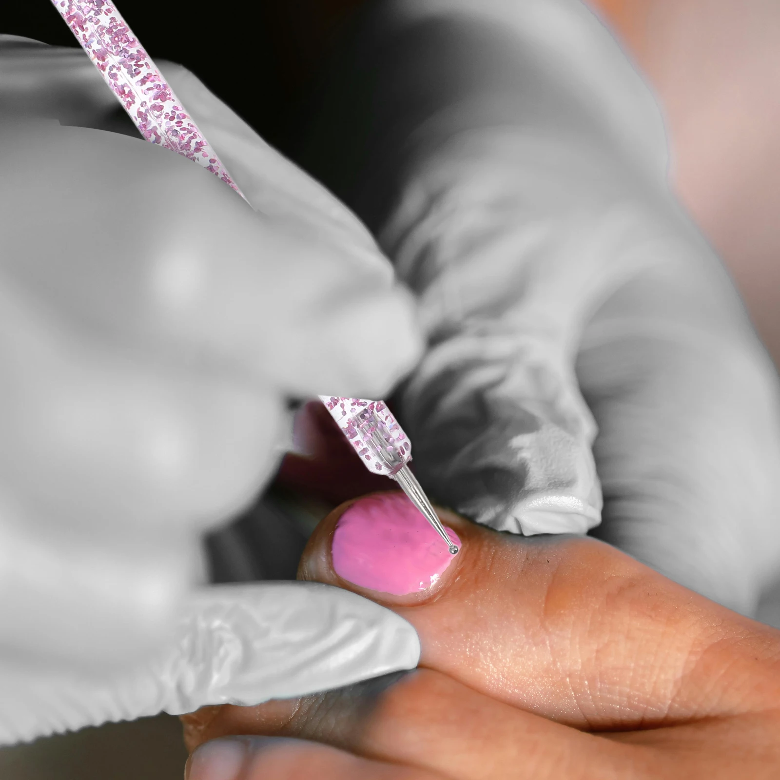 5 個ネイルアートツールセットデュアルエンドドットペンアクリルマニキュア用ラインストーンピッカーシリコーンペン初心者サロン Diy 装飾ネイル