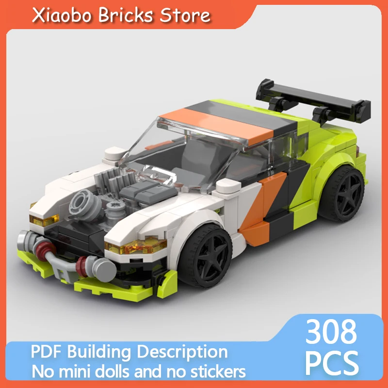 City Car Speed Racing Model MOC Building Bricks Sportscar RS3 Modular Technology Gifts Holiday Assemble Children Toys Suit