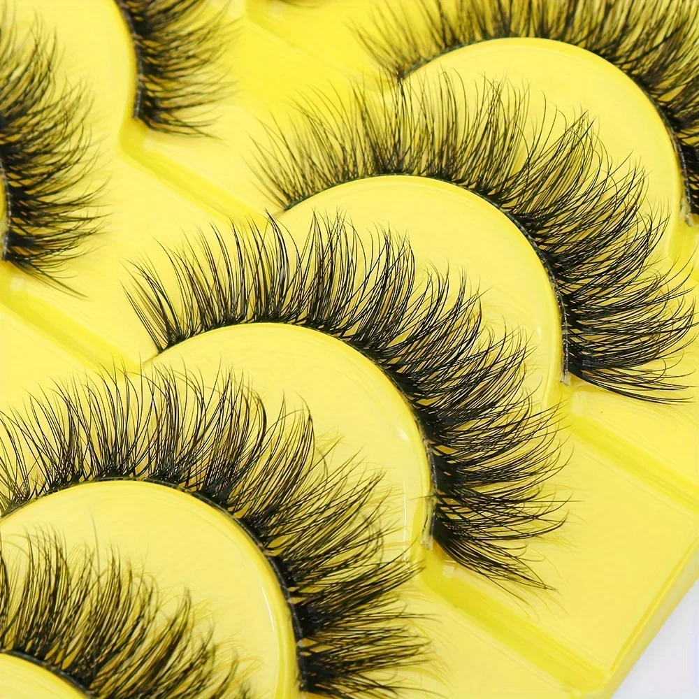 Faux cils hypoallergéniques Dd Curl, 10 paires, volume slavique, bande complète avec grande courbe 3D, pour un maquillage spectaculaire des yeux