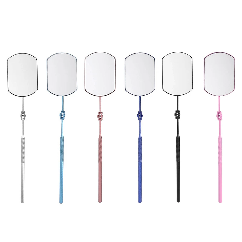 1PC Eyelash Inspection Mirror Makeup Mirror Lash Check Mirror Stainless Steel Moon Shape Beauty Lash Extension Eyes Makeup Tool
