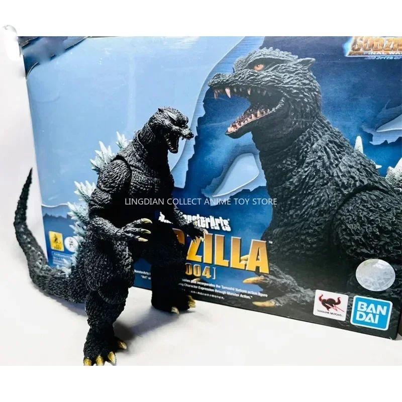 Bandai-figura de acción Original SHF S.H.MonsterArts GODZILLA 2004, Kit de modelos de PVC de 16cm, regalo de juguete para niños