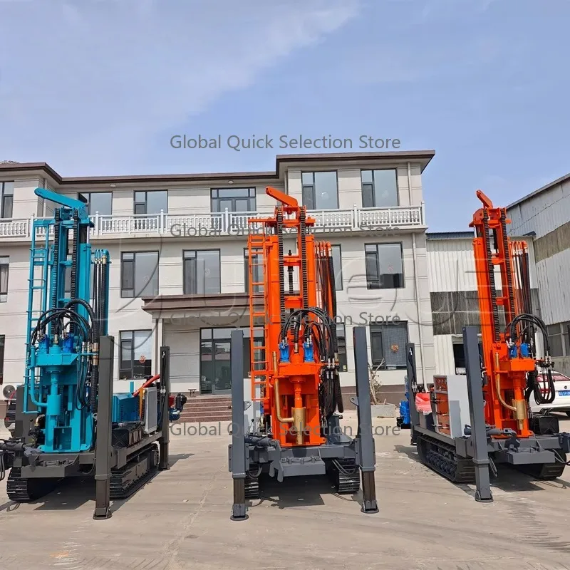 Hot Sale Di-esel Engine Drilling Rig Depth 200m Crawler Mobility Water Well Drilling Rig High-power Household Well Drilling Rig