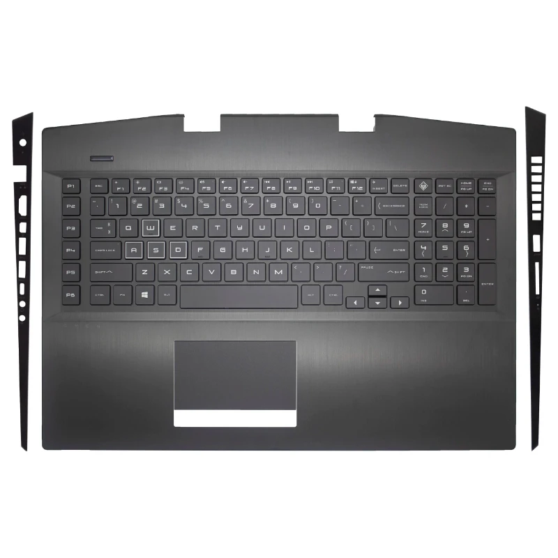 Keyboard Baru Original Untuk Laptop OMEN 5Plus 17-CB TPN-C144, Palmrest Top Case, Keyboard Backlit Atas, Pengganti Cover Keyboard L61636-001