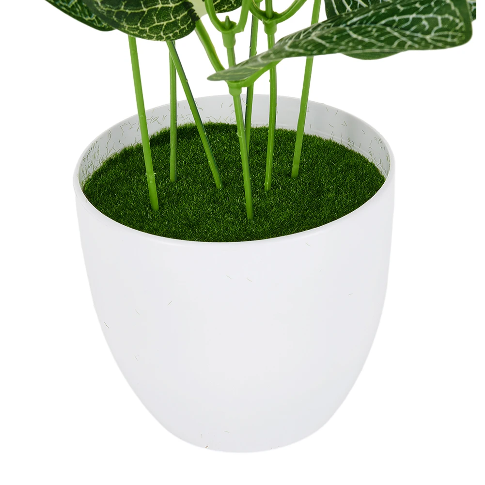 Artificial Foliage Plant Potted Small Tree Pot Plants Fake Flowers Bonsai Garden Plant Balcony Desktop Decor Wedding Party Decor