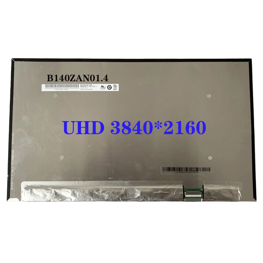 uhd 4k painel de exibicao led 3840x2160 ips edp 40 pinos laptop tela lcd 14 polegada b140zan014 01