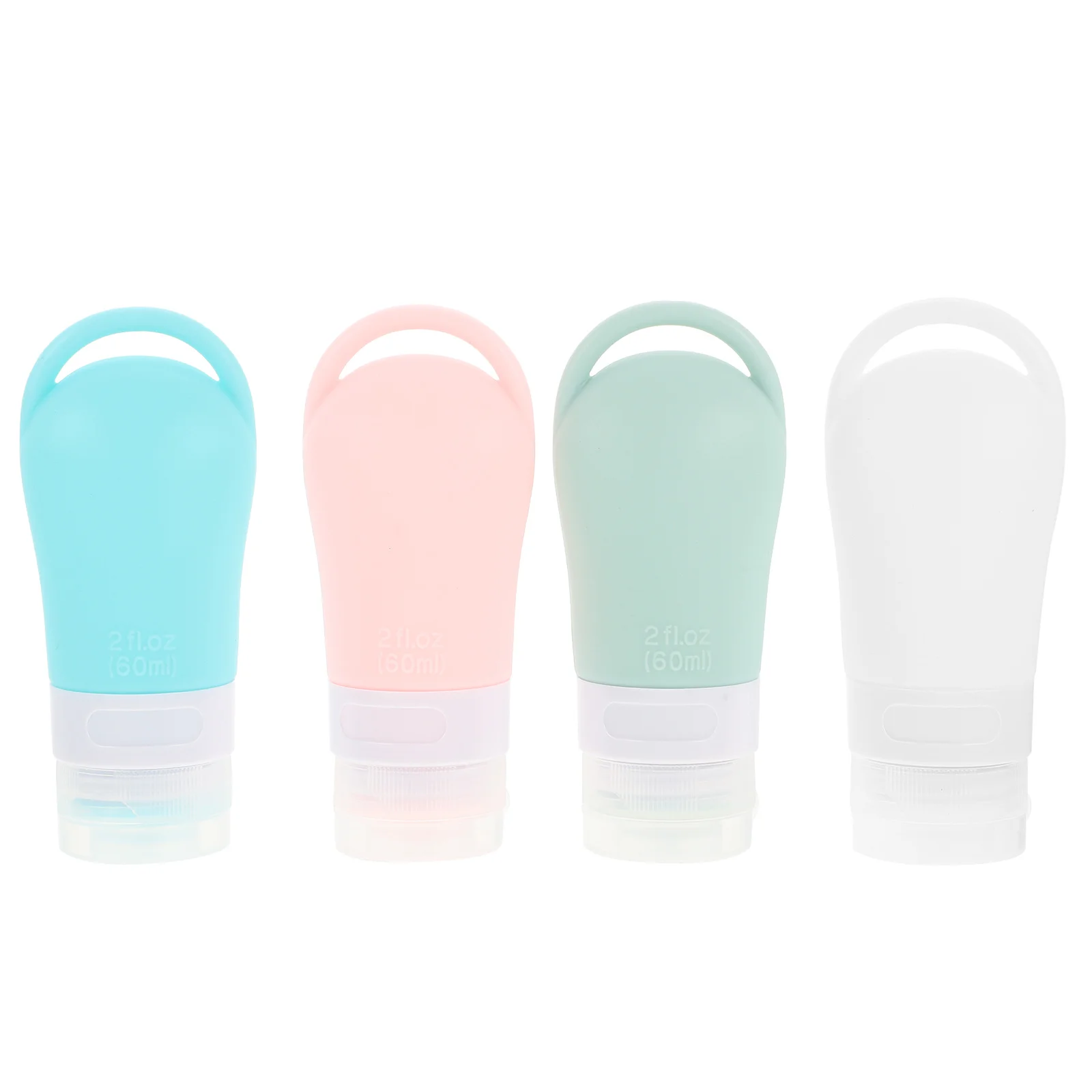 

4Pcs Silicone Travel Bottles Lightweight Wear Resistant Lotion Containers for Short Trips Travel Refillable Portable