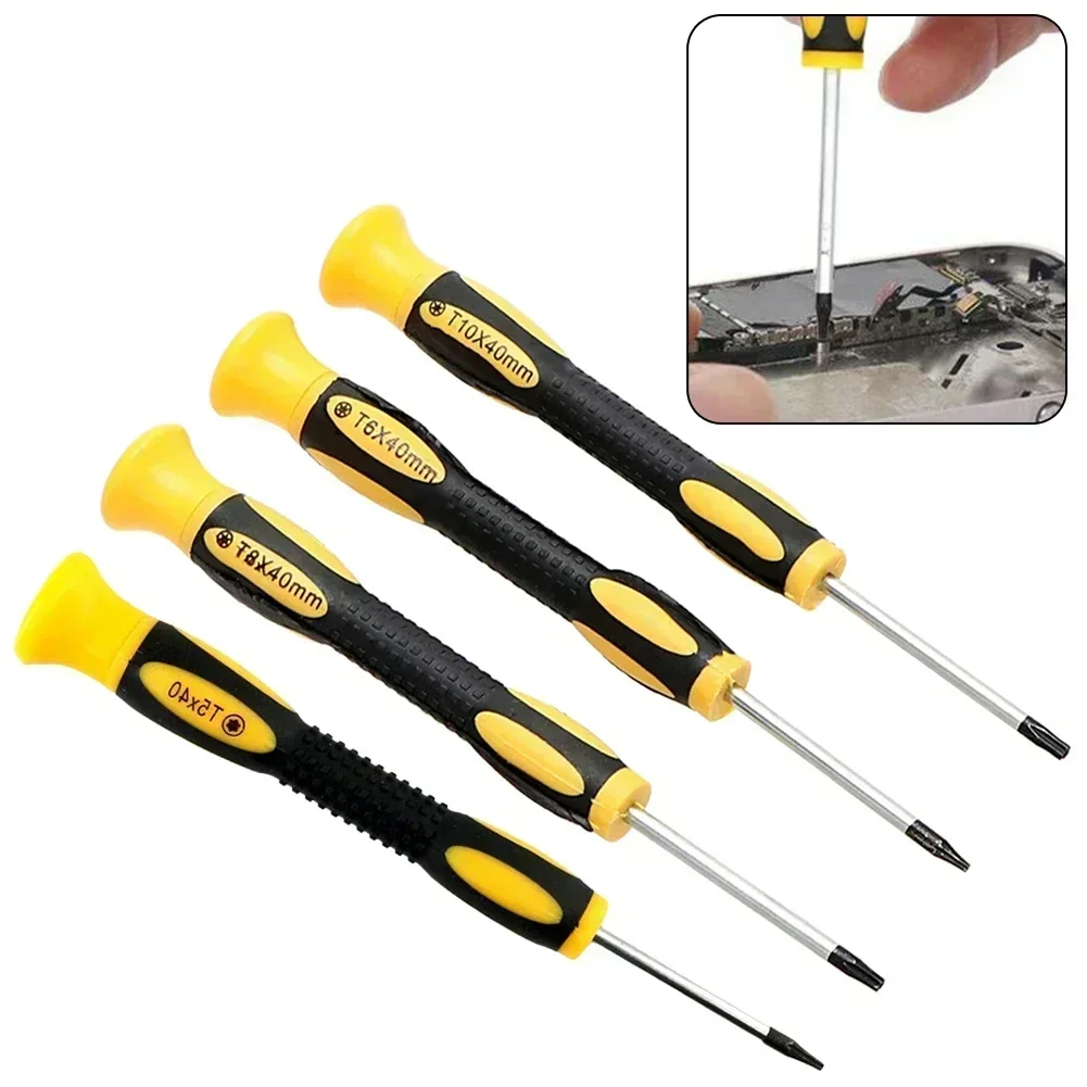 4pcs T5 T8H T10H Precision Screwdriver Security Tamper Proof Magnetic Screwdriver Bits For Xbox PS3 PS4 Phone Repair Tools