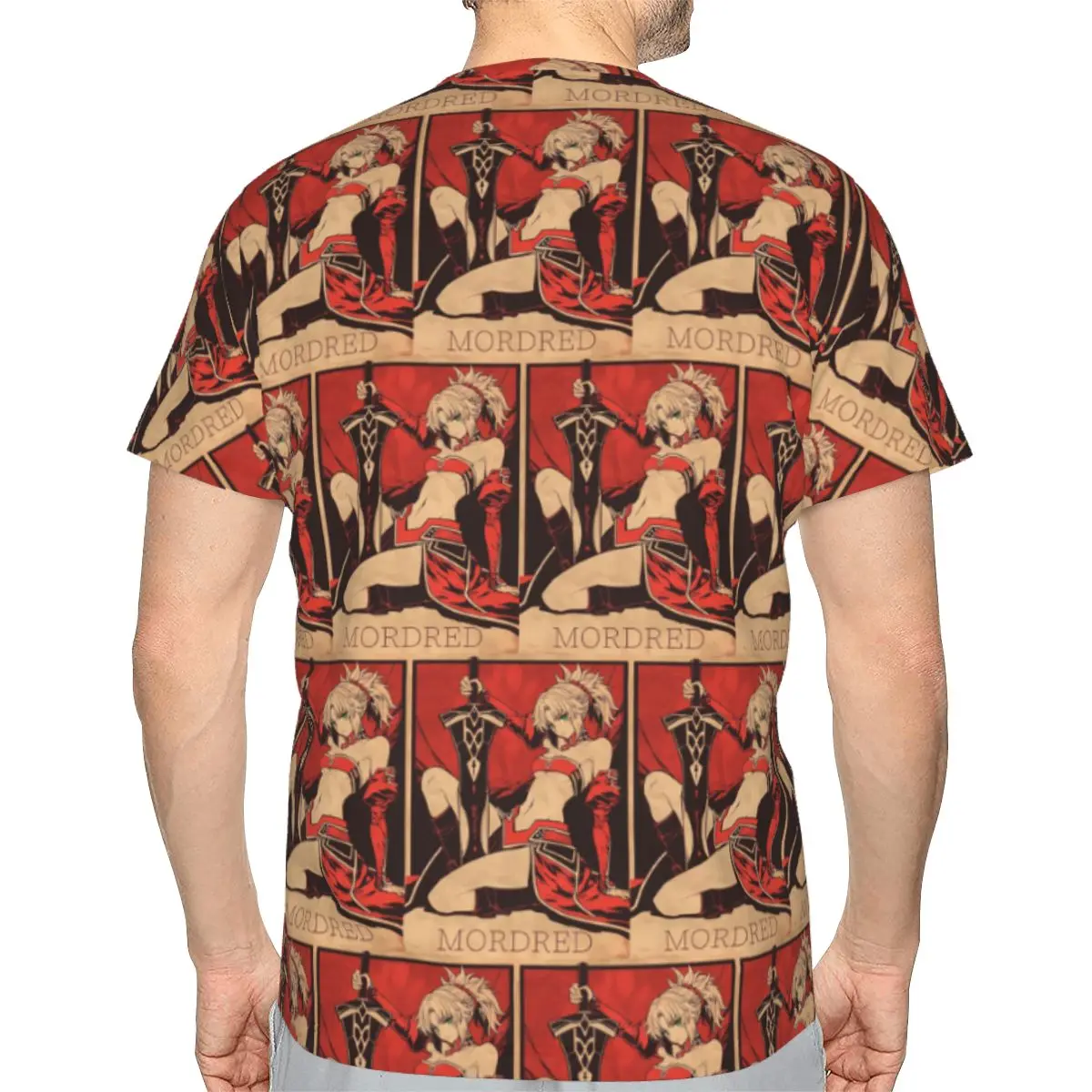 Pinup Mordred Fate Stay Night Anime 100% Cotton T-Shirt Men'sFashion T Shirts Men Round Neck Short Sleeve