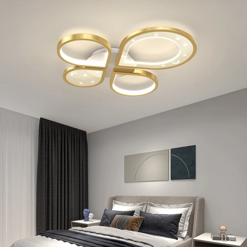 Modern Simple LED Ceiling Chandelier For Living Room Bedroom Interior Lighting Decor Ceiling Lights Fixtures With Remote Control