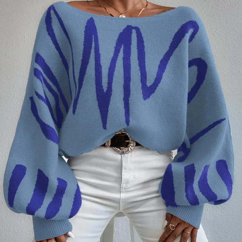 Casual Loose knitting Pullover Women's O Neck Color Blocked T-Shirt Simple Autumn top ropa de mujer sweater commuting clothing