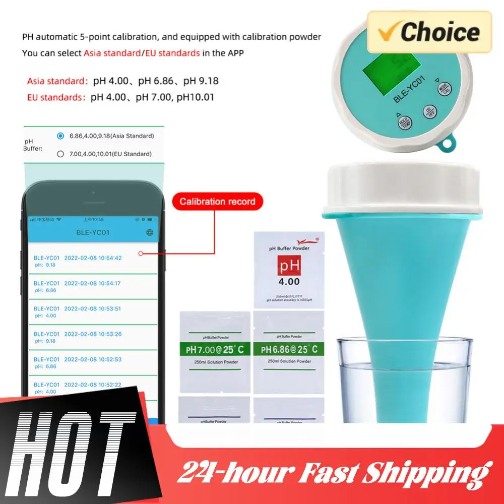 

Анализатор качества воды 6-в-1: Умный плавающий анализатор для бассейнов с онлайн-мониторингом через приложение, тестер качества питьевой воды