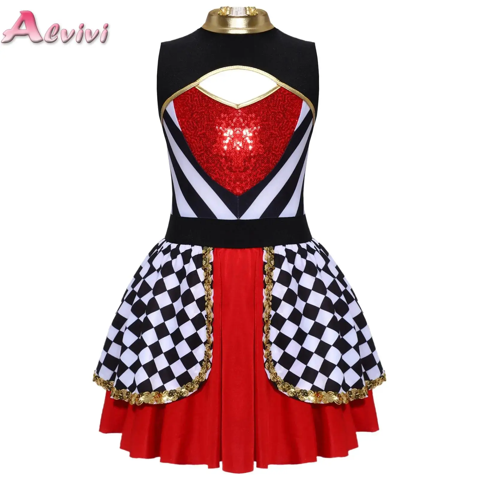 Kostum Pesta Cosplay Pilot Pembalap Balap Anak Perempuan Gaun Tutu Balet Pakaian Pesta Gaun Mewah Bengkak Ratu Wonderland