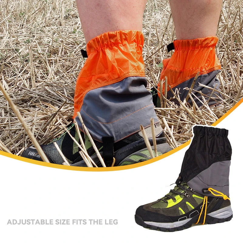 

‌Lightweight 20D Waterproof Hiking Gaiters Adjustable Silicone Edged Leg Protection For Camping Trekking Snow Women Man 68g
