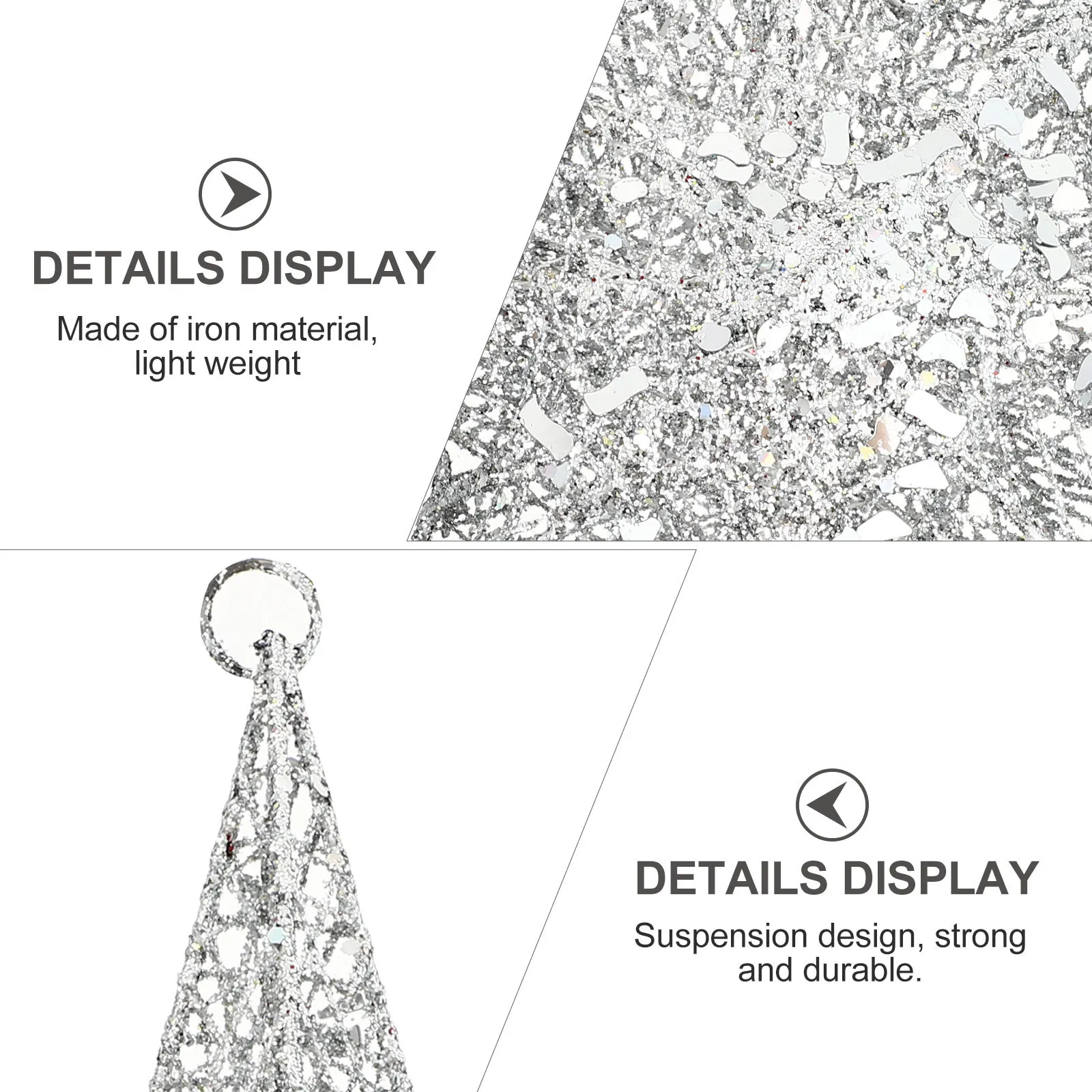 

1Pcs Iron Christmas Tree Star Ornament Lightweight Exquisite Holiday Pendant for Family Hotel Mall Decorating Iron Ornament