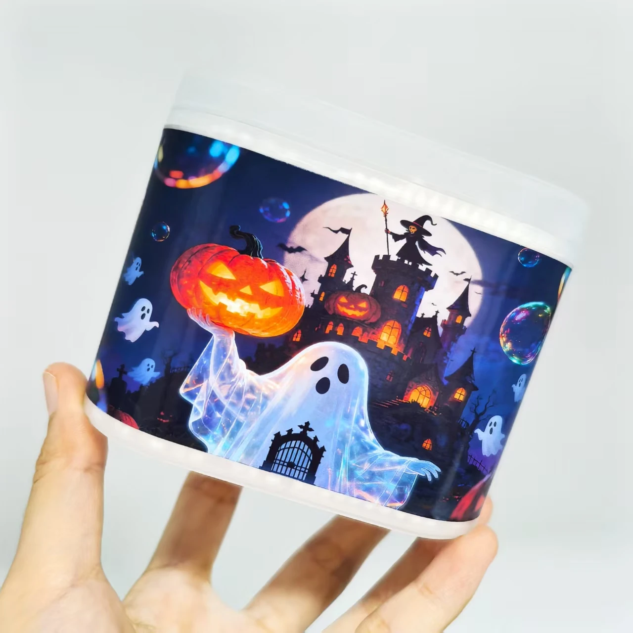 600 قطعة من مسحات القطن المدمجة ذات الأطراف المزدوجة لشبح الهالوين، مسحات قطنية متعددة الأغراض هدية العيد مع أعواد ورقية رفيعة