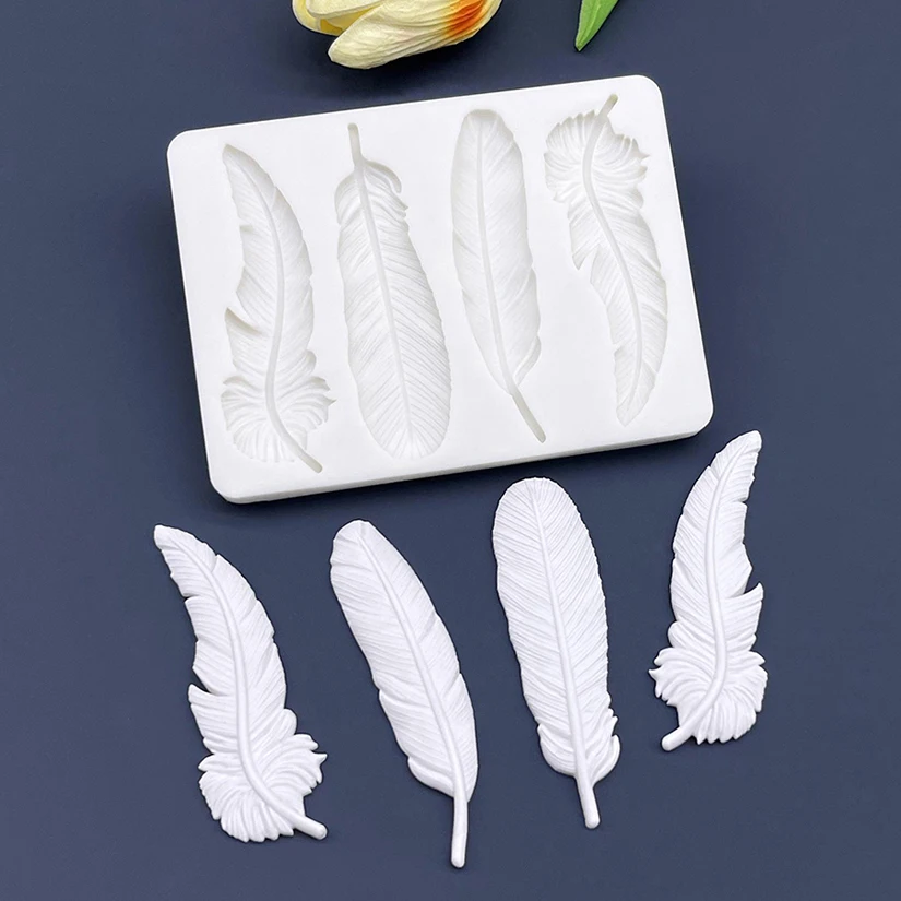 Feather Silicone Mold Sugarcraft Chocolate Cupcake Baking Mold Fondant Cake Decorating Tools