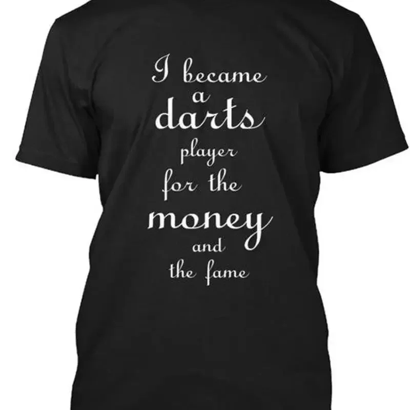 Money And Fame Darts Player Size Premium T Shirt M 2XL
