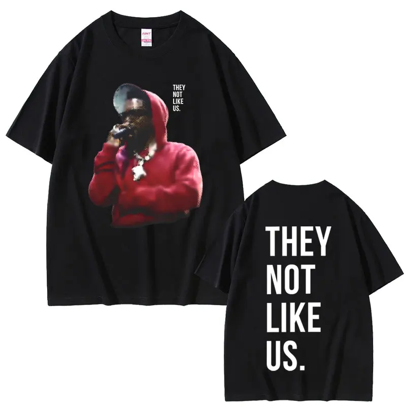 Rapper Kendrick Lamar They Not Like Us Music Album Graphic T-shirt Male Vintage Oversized Tshirt Men Hip Hop Fashion Streetwear