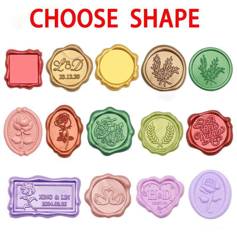 50-300PCS Custom Wax Seal Sticker,37 Colors Wax Seals Self-Adhesive Backing,3CM Personalized Monogram Self Adhesive Wax Seals