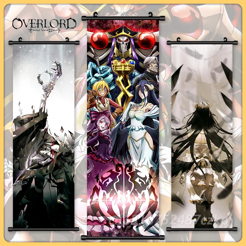 

Print Scrolls Overlord Canvas Albedo Picture Wall Art Sebas Tian Painting Japanese Anime Hanging Poster Home Decor Living Room