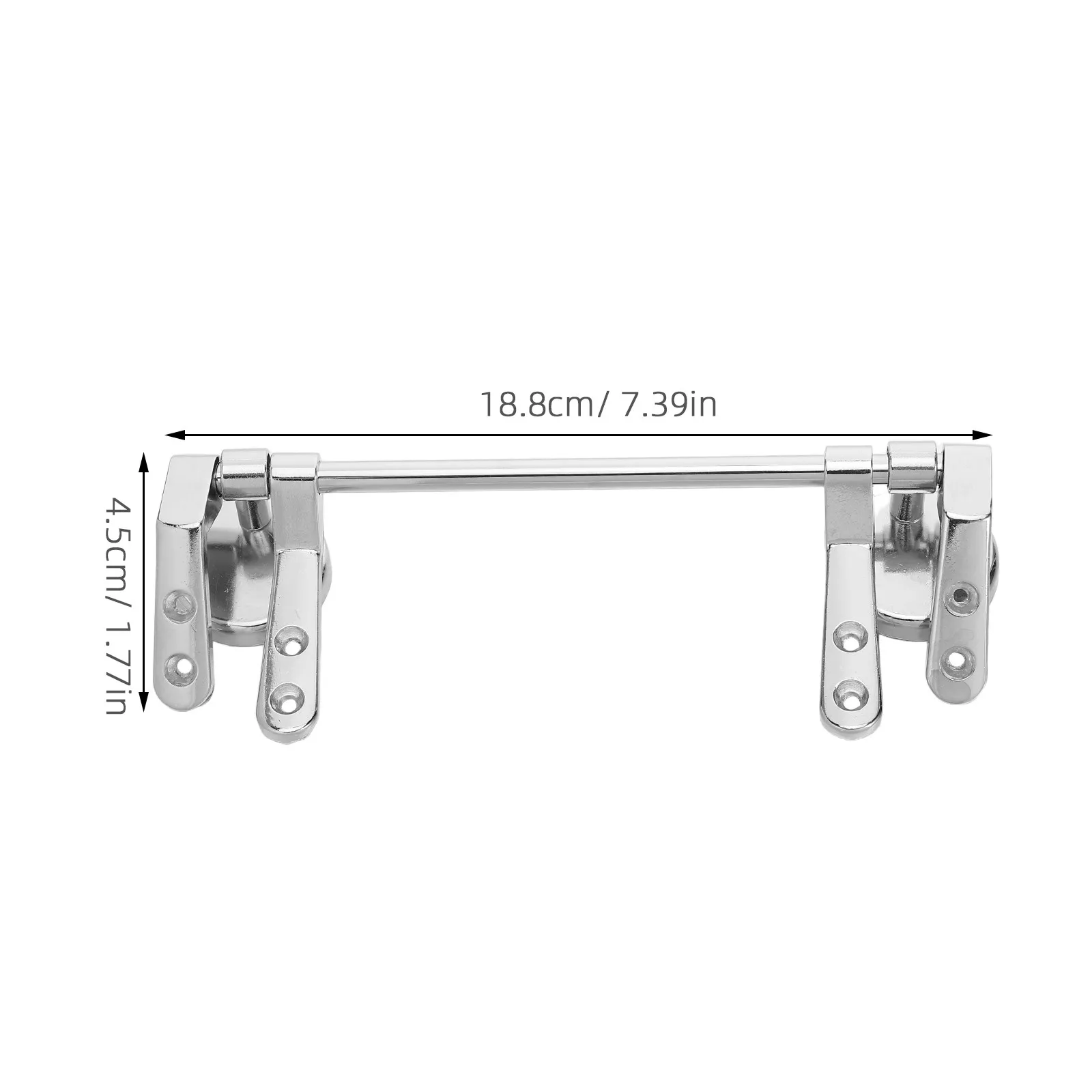 Zinc Alloy Toilet Seat Hinges Replacement Parts Chrome Plated Heavy Duty for Wooden Seats Universal Fit Bathroom Repair Fixture