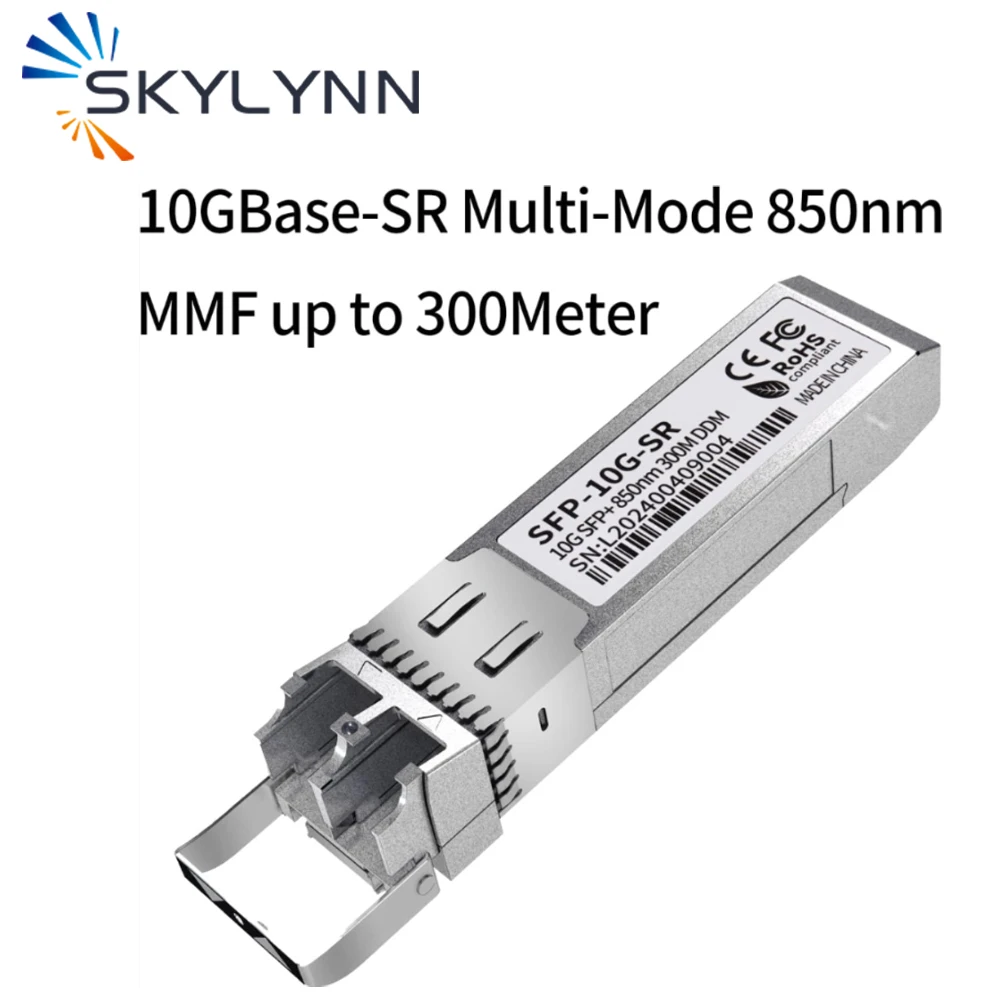 10G SFP+ LC Module, 10GBase-SR Multi-Mode Ethernet Transceiver, 850nm MMF up to 300m – Compatible with Cisco, Meraki...