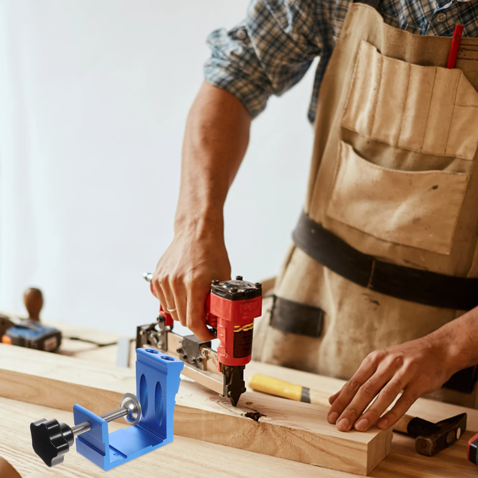 

Angled Hole Locator Pocket Jig Tool Dowel Carpenter Metal Durable Hardwood Softwood Projects Furniture
