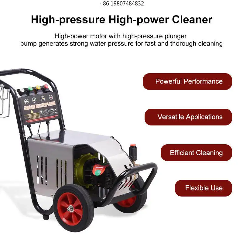 Washer  Car Washer Portable Cold Water Cleaner for Equipment 380V 300Bar 5000PSI Industrial Electric High Pressure