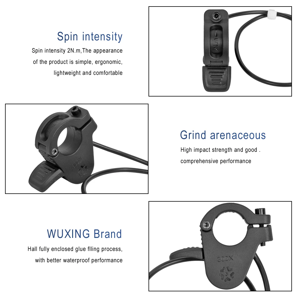 Universal 300X Rechts/Links Hand Gas Elektrische Roller Daumen-drossel für 24V 36V 48V 72V elektrische Fahrrad Beschleuniger Teile – Detail 9