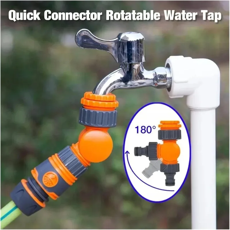 Garden Hose Connector Faucet Adapter For 1/2 Inch Hose Reel Cart Plastic Click-lock Quick ConnectionFor Watering Irrigation Gard