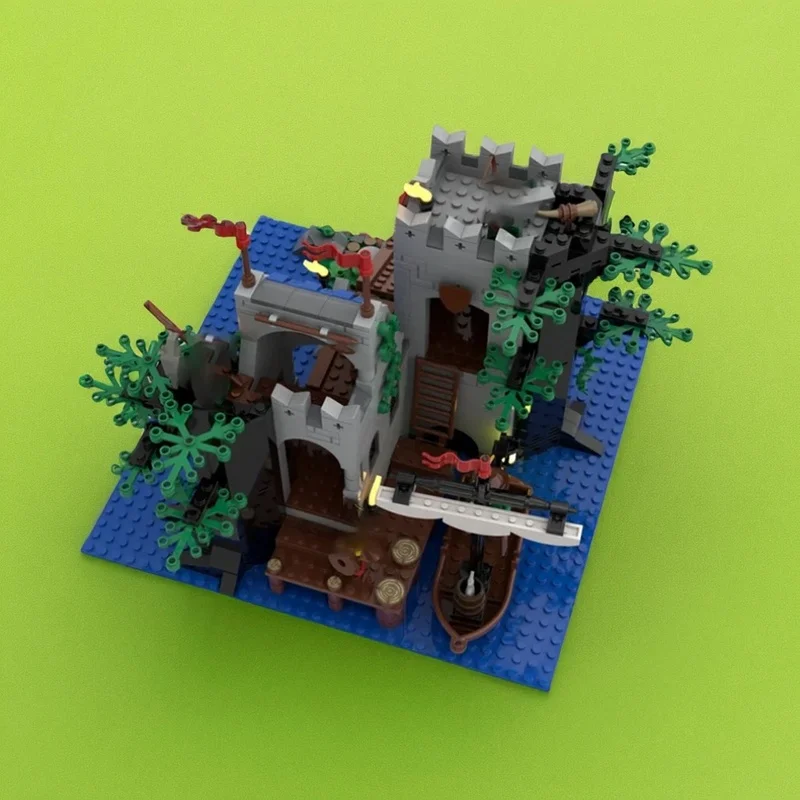 766 قطعة MOC Forestmen S Tower Castle Forestmen نموذج بناء اللعب كتل هدايا عيد الميلاد تجميع فكرة ذاتية الصنع عيد ميلاد التعليم #4