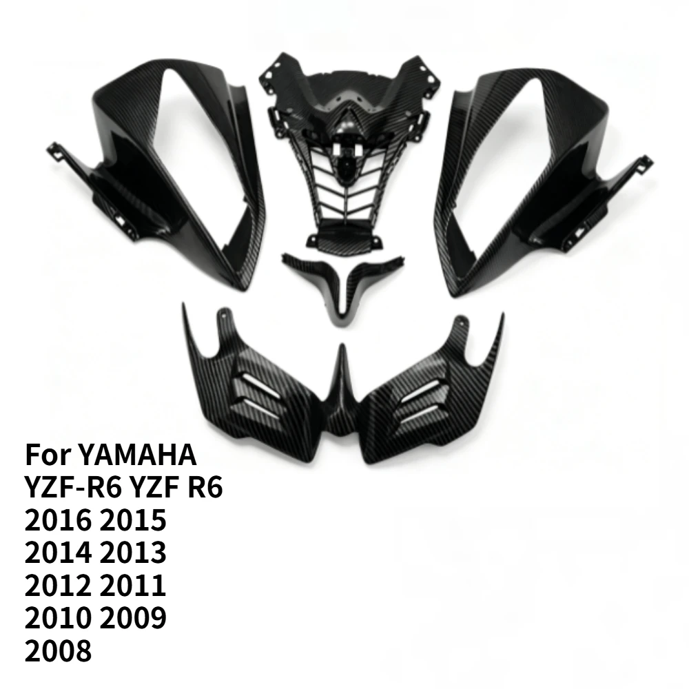 For YAMAHA YZF-R6 YZF R6 2008 2009 2010 2011 2012 2013 2014 2015 2016 Motorcycle Front Upper Fairing Headlight Cowl Nose Panel