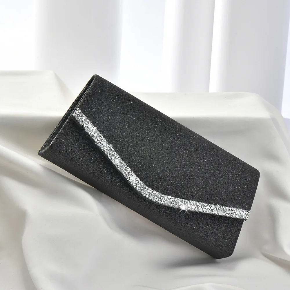 2023 New Women Sequins Clutch Bags Bling Silk Wedding Banquet Wallets Party Dinner Purse 2 Colors Drop Shipping