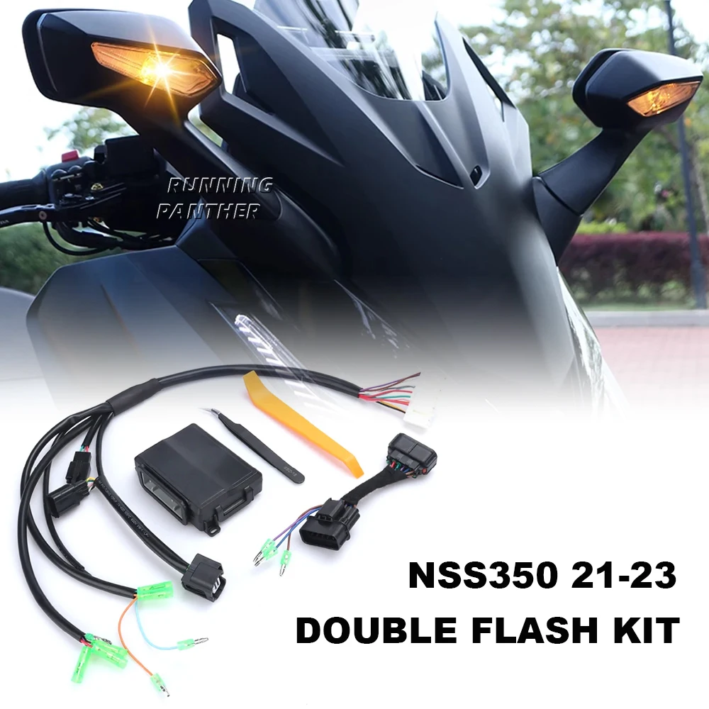 For Honda NSS 350 NSS350 Motorcycle ESS Emergency Brake Light Double Flashing Overtaking Width Indicator Light Wire Harness Kit