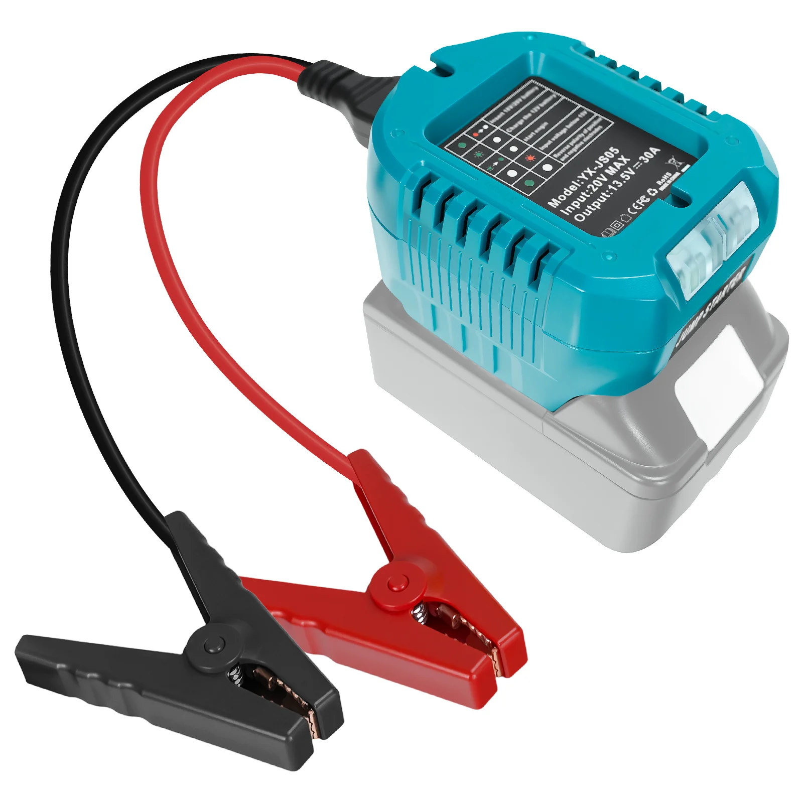 

Перемычки с зажимами для аккумулятора Makita 18 В, 10AWG, автомобильный усилительный кабель, линии аварийного стартера (без аккумулятора)