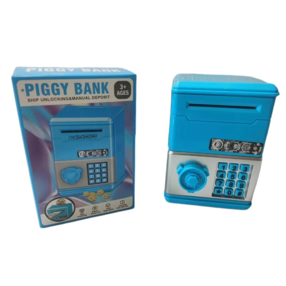 New Password Children's Piggy Bank ATM Child Gift Cash Saving Money Box Financial Saving Toys Mini Money Saving Bank Boys Girls