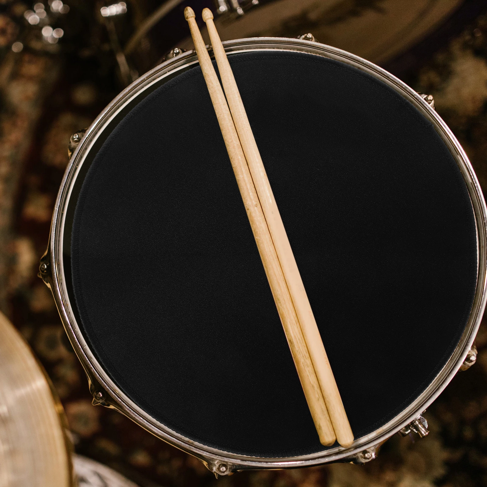 

Mute Pad Practice Snare Drum Pad Cymbal Muffler Mat Reusable Rubber Cloth Quiet Drumming Accessories For Tenor Practice