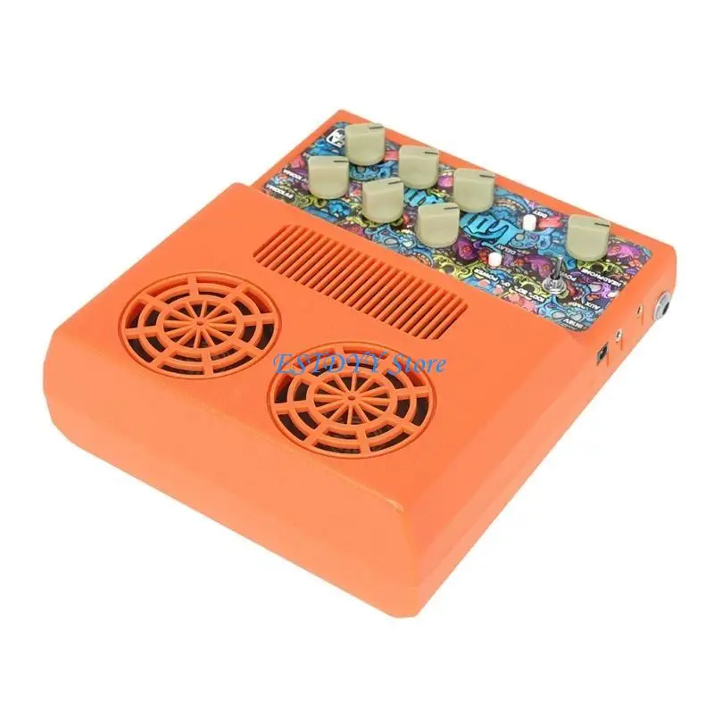G6DE Mini 10W Guitar Amp, Electric Guitar Amplifier, Distortion & Delay, Three-Band EQ, Regulation for Guitar Practice
