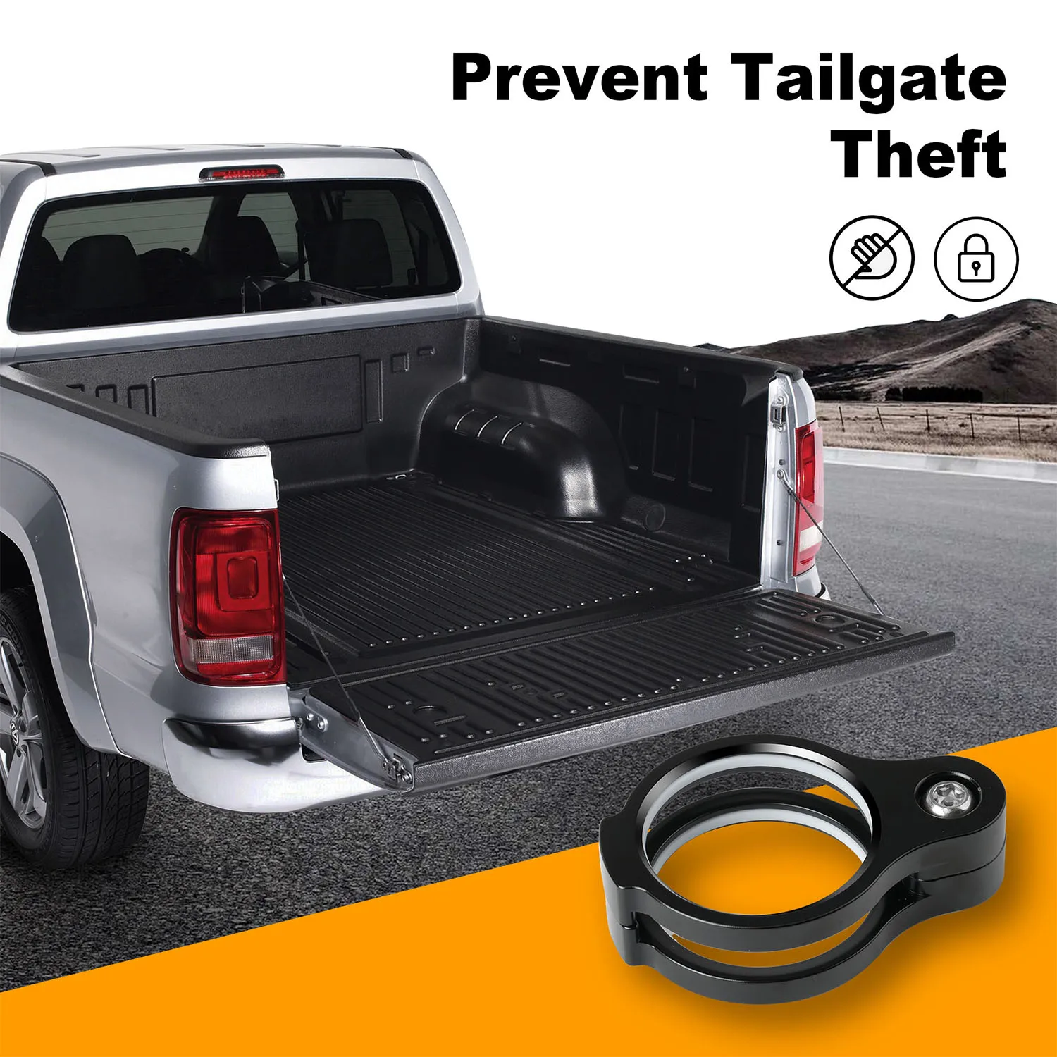 

Tailgate Anti-Theft Lock for Toyota Tacoma 2005- 2015 ,Tailgate Locks 6061 T6 Aluminum Black