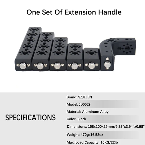Imagen 2 del producto Fijo con tornillos de 3/8 ""Posicionamiento de cámara ARRI Manija superior Dispositivo de fijación Manija universal,