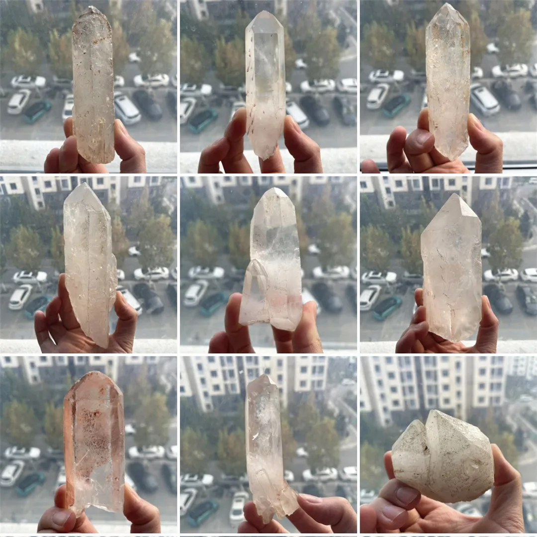 Cheap Stone Specimens Rough Polished Point Natural Clear Quartz Crystal Cluster White Transparent Healing Gem Aura Home Decorate