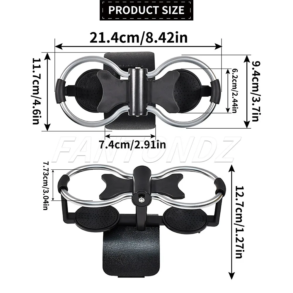 8N0862531A For Audi TT Mk1 8N 1998-2006 Twin Cup Holder 30-Sec Clip-In Black Center Console Drink Cup Holder Car Accessories