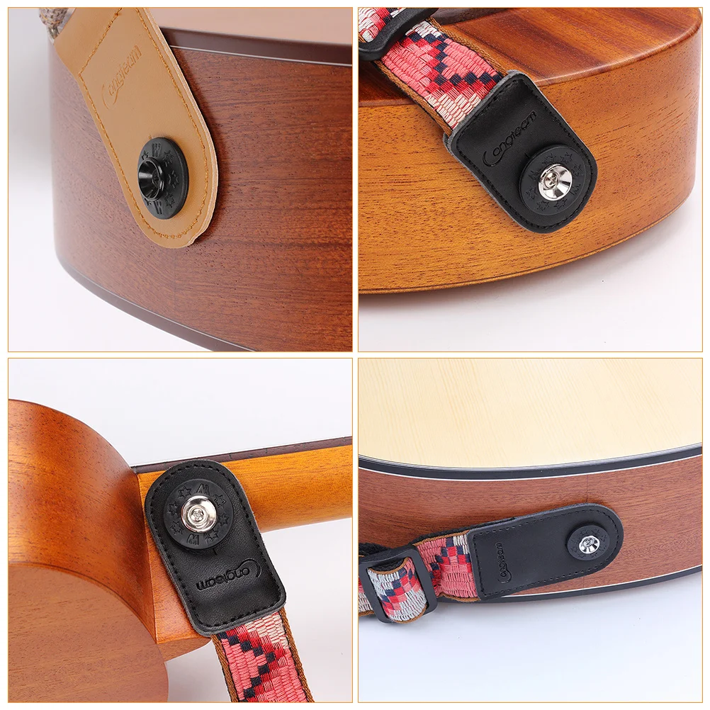 

20 Pcs Anti-slip Buckle Gasket Guitar Strap Lock Bass Accessories Guitars for Electric Acoustic Straps Padded Button