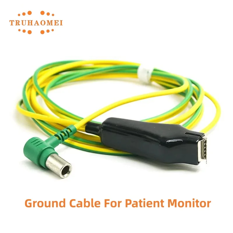 ECG Cable Medical Grounding Earth Wire For Patient Monitoring Ground Medical Cable or People 6 Paratemters Vital Sign Monitor