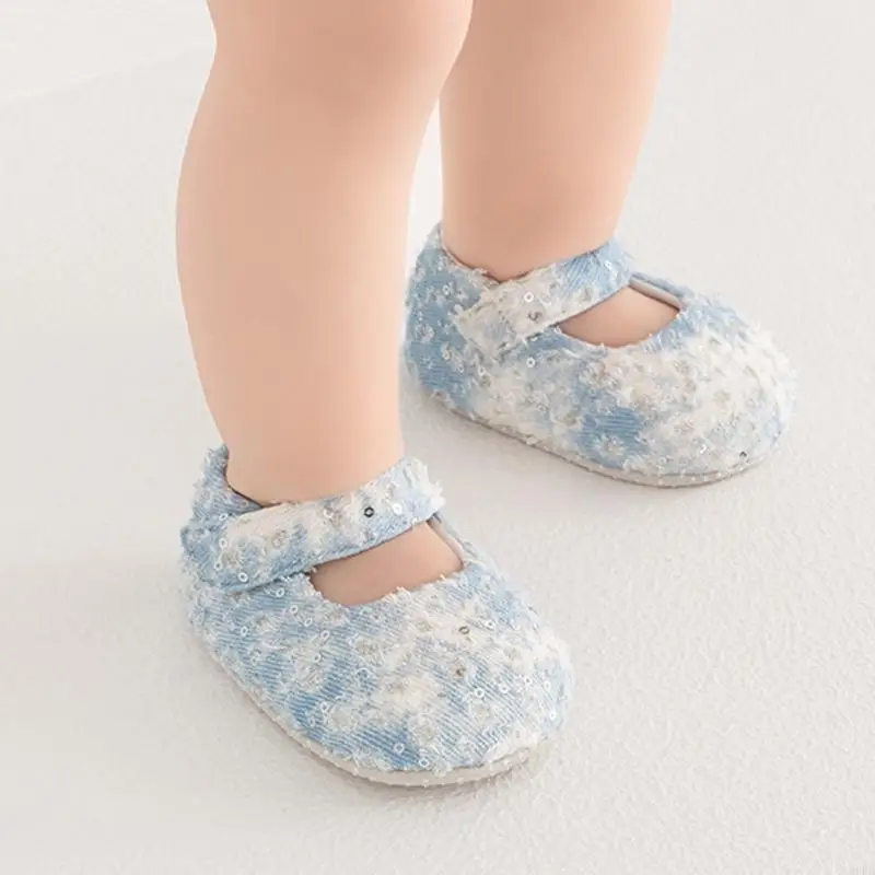 أحذية مشي للفتيات حديثي الولادة، أحذية أرضية غير قابلة للانزلاق مع نسيج مسامي وقبضة آمنة للاستخدام المنزلي اليومي الآمن #3