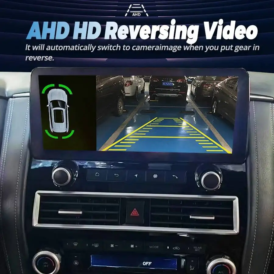 GPS Video Player Android 15 For Nissan Patrol Y61 Y62 Amanda 2014-2020 Carplay HU 12.3inch Car Radio Carplay Auto Wifi 4G Screen