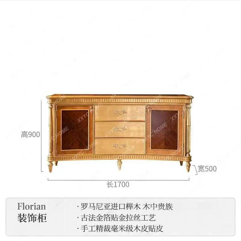 solid wood dining side cabinet  living room wall lockerTJ